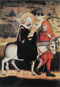 Lento Egyptiin (tempera paneelissa)